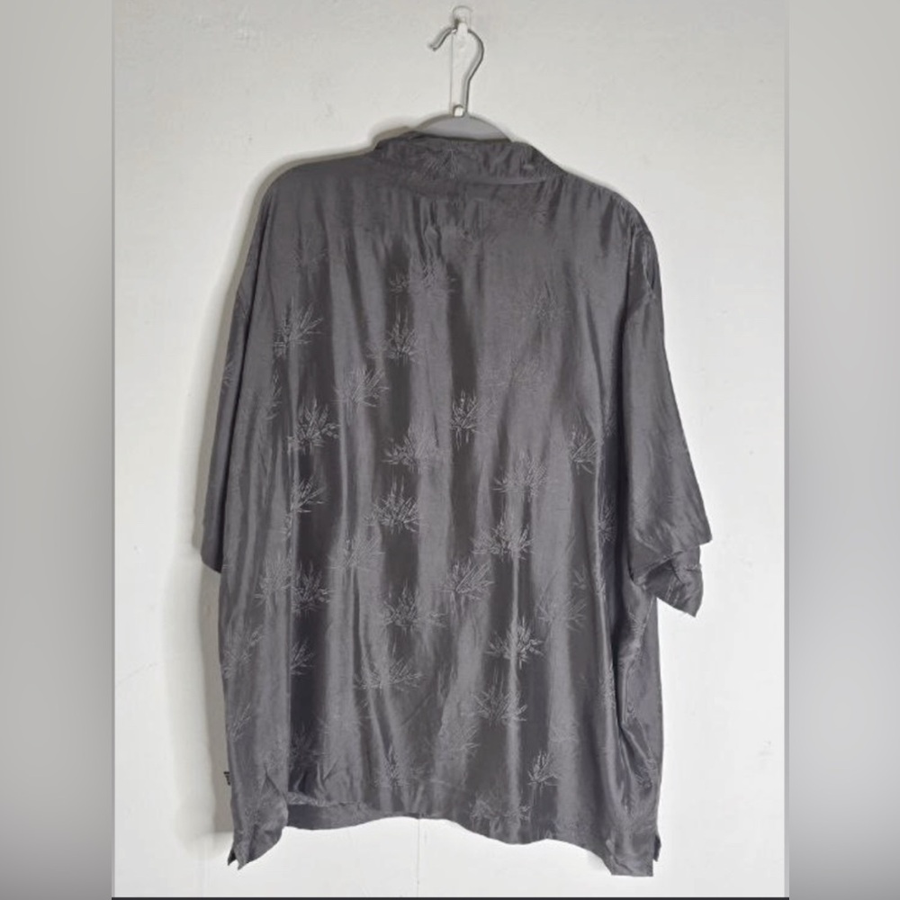 Vintage BC Ethic 100% Silk Embroidered Dragons Button Down Shirt - Picture 3 of 3